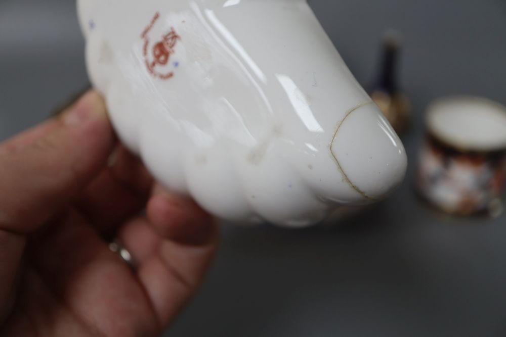 A miniature Royal Crown Derby items, tallest 9cm